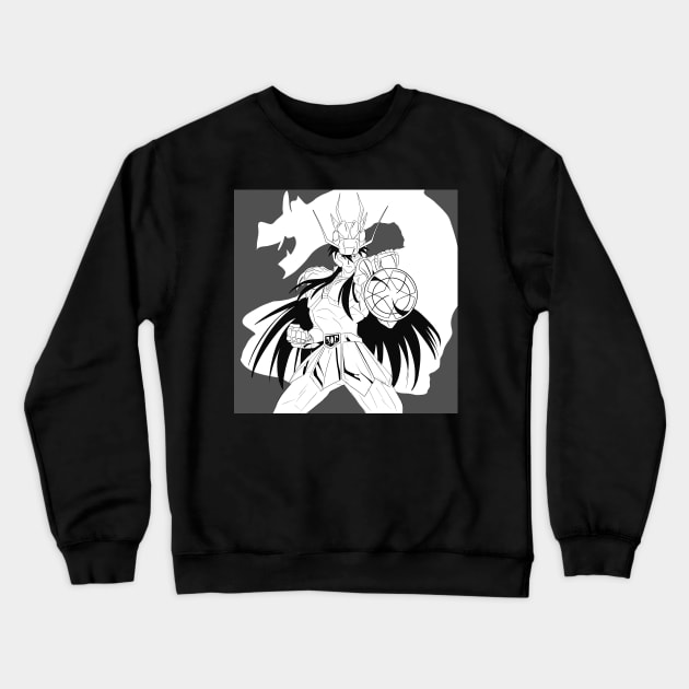 dragon shiryu in myth cloth of saint, in saint seiya anime ecopop Crewneck Sweatshirt by jorge_lebeau